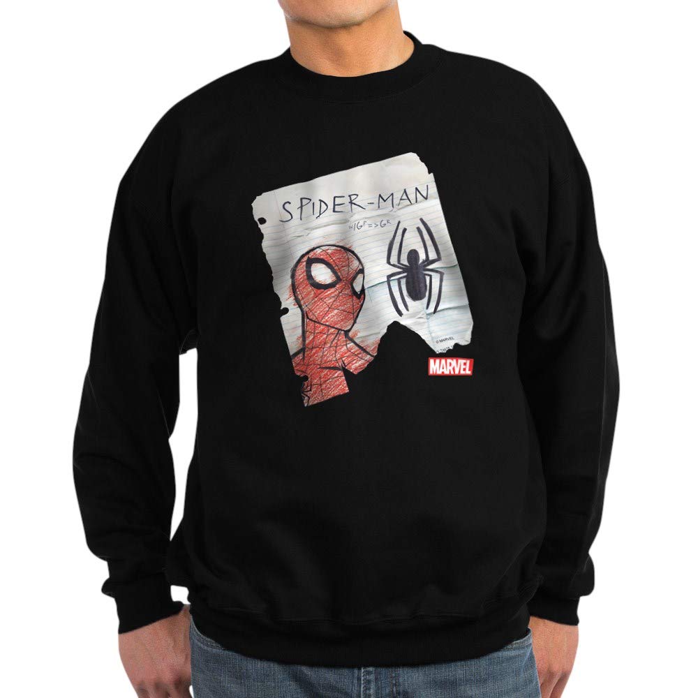 Spider-Man Graphic Paper Sweatshirt - Dark Grey Pullover Hoodie for Marvel Fans | Casual Wear & Cosplay | Perfect for Gifts, Comic Con & Everyday Fashion