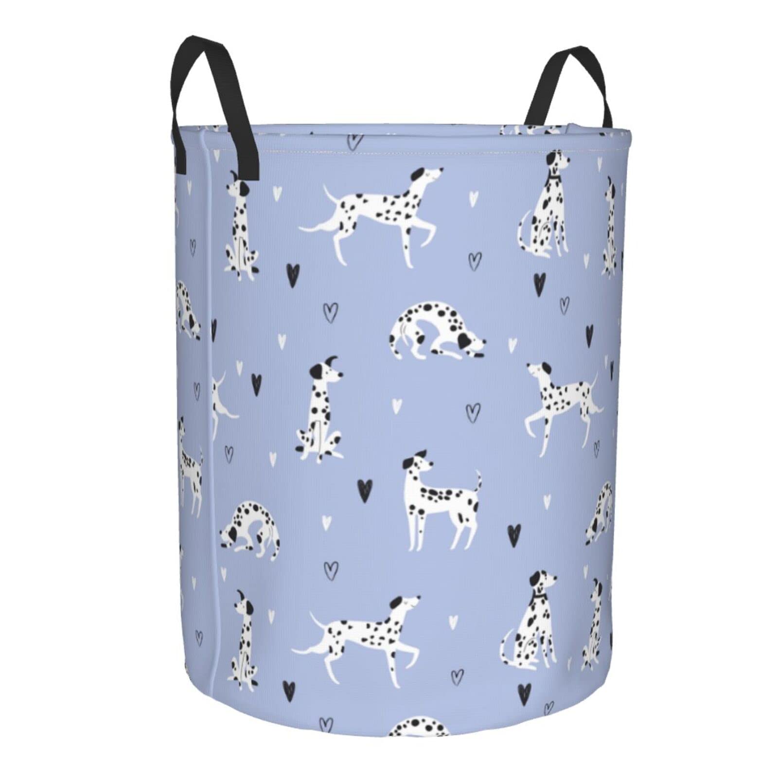 Funny Dalmatian Dog Collapsible Laundry Basket - Waterproof Fabric Hamper with Handle for Clothes, Toys & Storage | Large Foldable Organizer Bin for Bathroom, Bedroom & Kids Room | Perfect for Laundry, Toy Collection & Home Organization