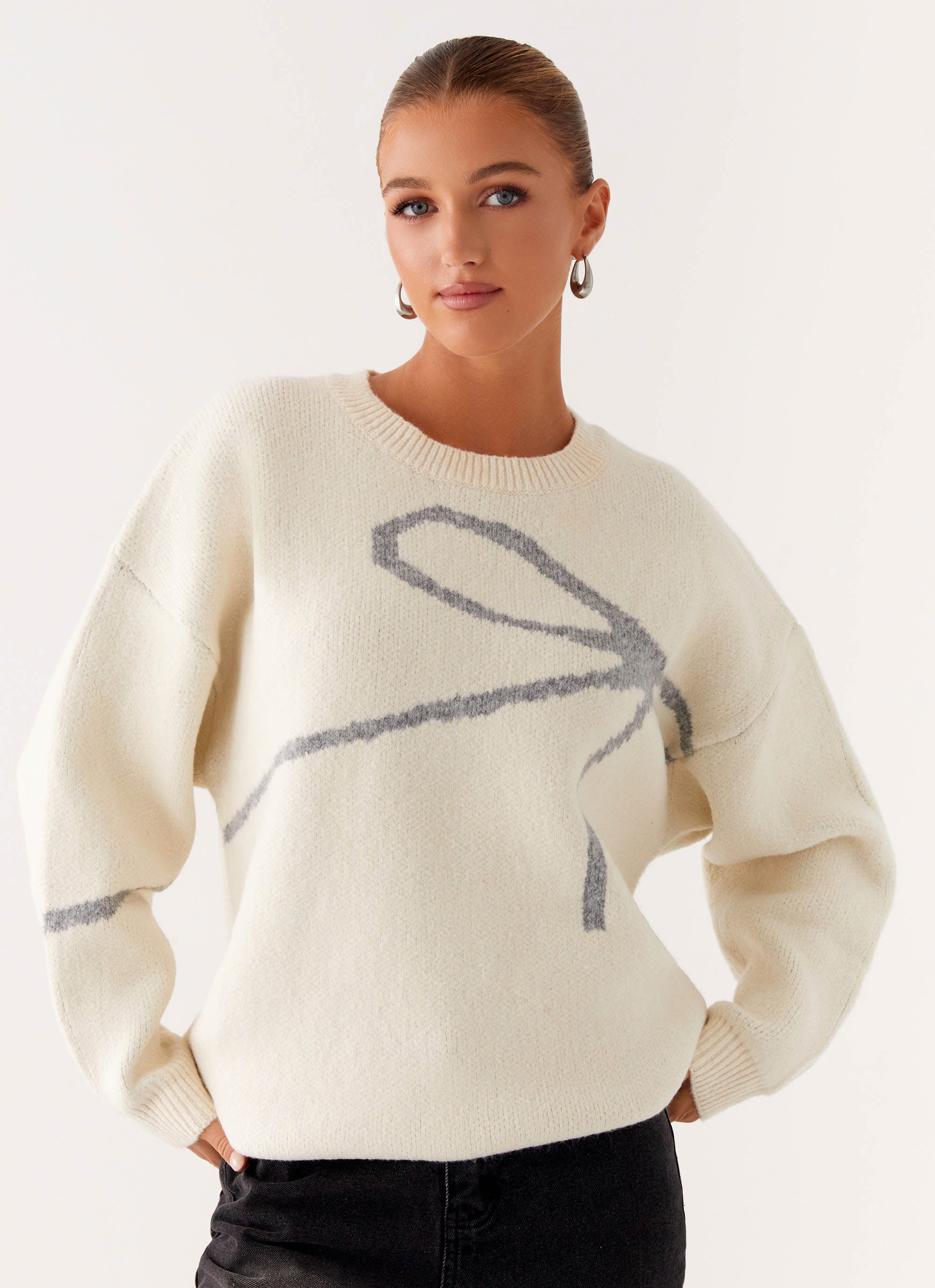 Dreamwood Knit Sweater Women's Ivory Cable Knit Pullover - Cozy Winter Sweater for Casual Outfits & Holiday Gatherings