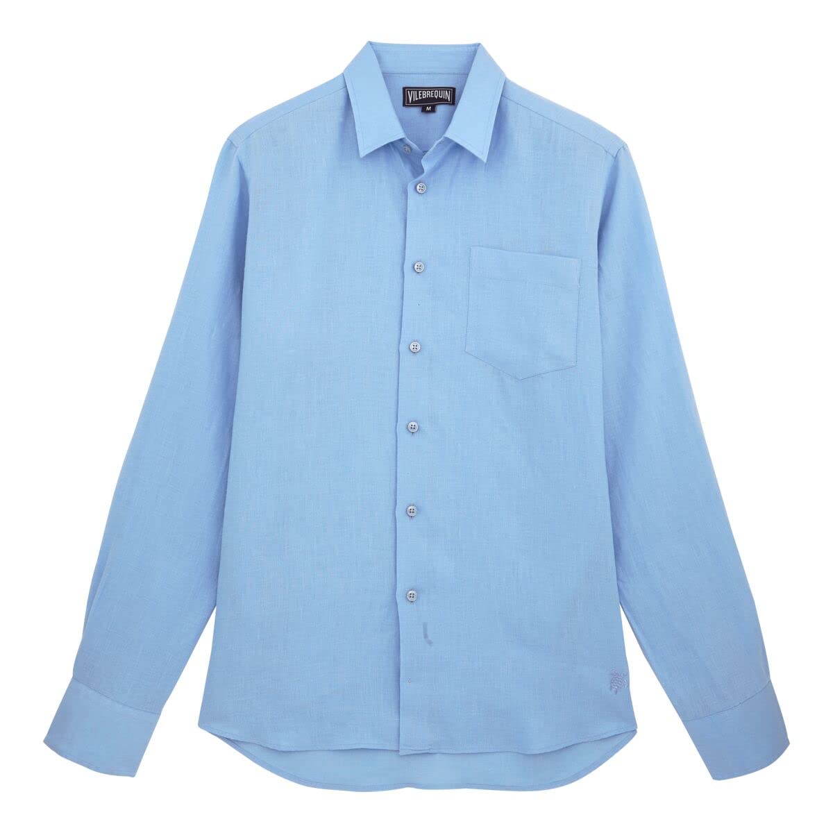 Vilebrequin Men's Linen Shirt - Breathable Summer Casual Button Down Shirt for Beach, Vacation & Outdoor Activities
