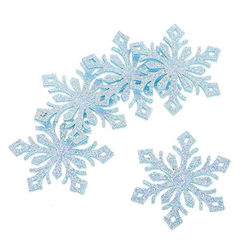 EXCEART 30Pcs Gold Snowflake Ornaments - Christmas Tree Decorations, DIY Hair Clips, Xmas Party Favors for Holiday Home Decor, Gift Wrapping & Winter Wedding Decorations