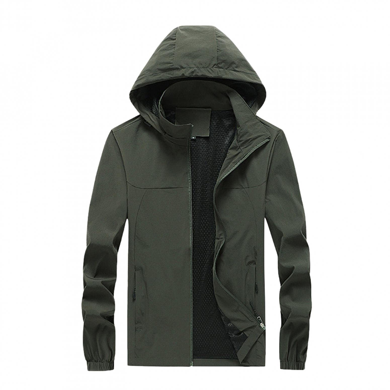 GGGK Men's Waterproof Detachable Hooded Shirt Jacket - Lightweight Outdoor Windbreaker for Autumn & Winter - Perfect for Hiking, Camping and Daily Wear