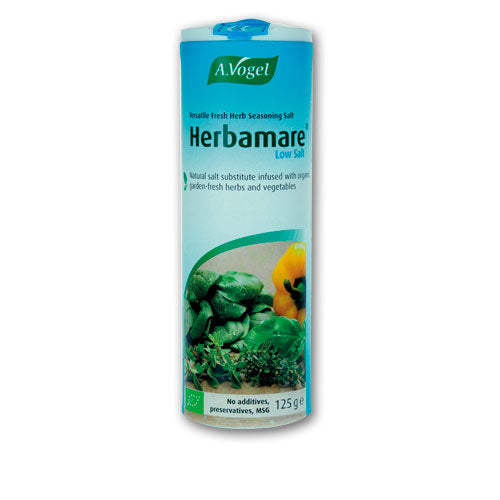 A VOGEL Herbamare Diet Low Salt Seasoning - 125g | Organic Herbal Salt Alternative for Healthy Cooking & Weight Loss | Perfect for Soups, Salads & Vegan Dishes