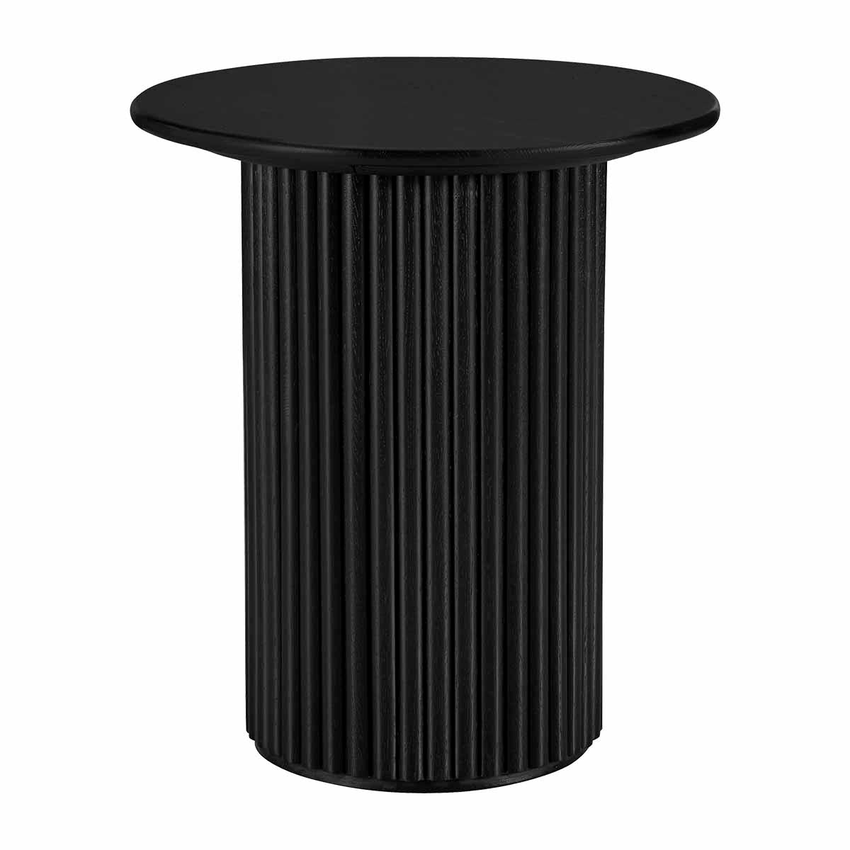 Modern Black Oak Cosmos Side Table - Small End Table for Living Room, Bedroom, or Office - Compact Nightstand with Stylish Design for Home Decor