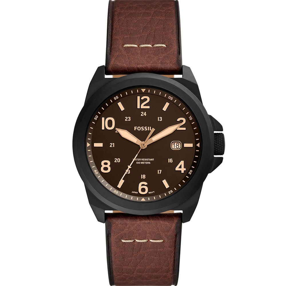Fossil FS5938 Bronson Men's Brown Leather Watch - Stylish Casual & Business Timepiece for Everyday Wear