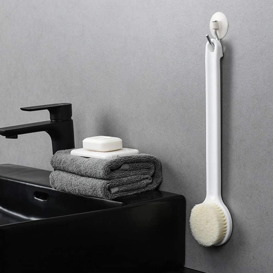 ZYLLENZA Long Handle Bath Brush for Women & Men - Exfoliating Body Scrubber with Soft Bristles, Shower Brush for Deep Cleansing & Dead Skin Removal | Perfect for Back Scrubbing, Spa Days & Relaxing Bath Time