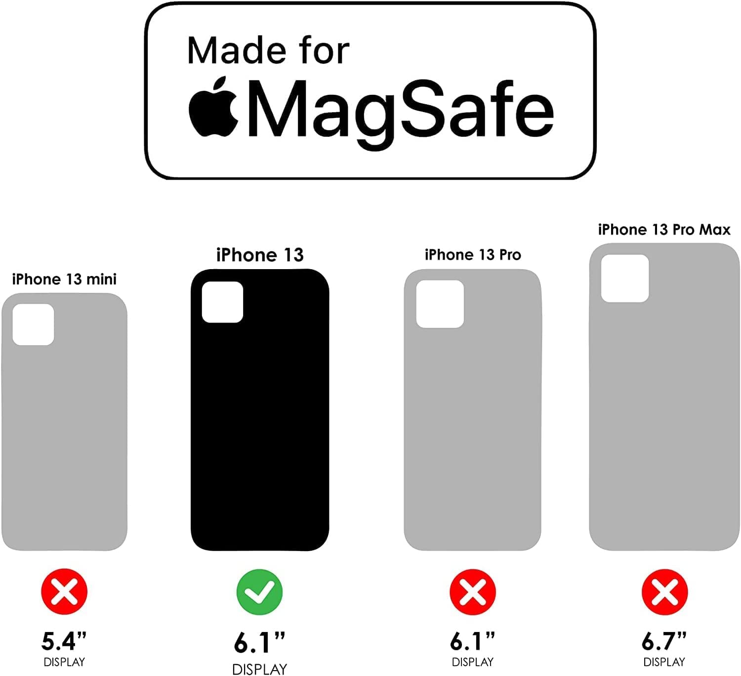 OtterBox Symmetry Series MagSafe Compatible Clear Antimicrobial iPhone 13 Case - Slim Protective Cover for Everyday Use, Work & Travel - Non-Retail Packaging (Not for Mini/Pro/Pro Max)