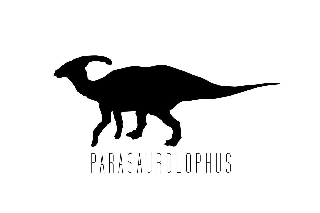 Parasaurolophus Dinosaur Wall Art Print - 24x16 Inches White Dino Poster for Kids Room Decor, Bedroom & Nursery - Cool Jurassic Themed Wall Decor for Boys, Girls & Dinosaur Lovers | Perfect for Playrooms, Classrooms & Dinosaur Themed Parties