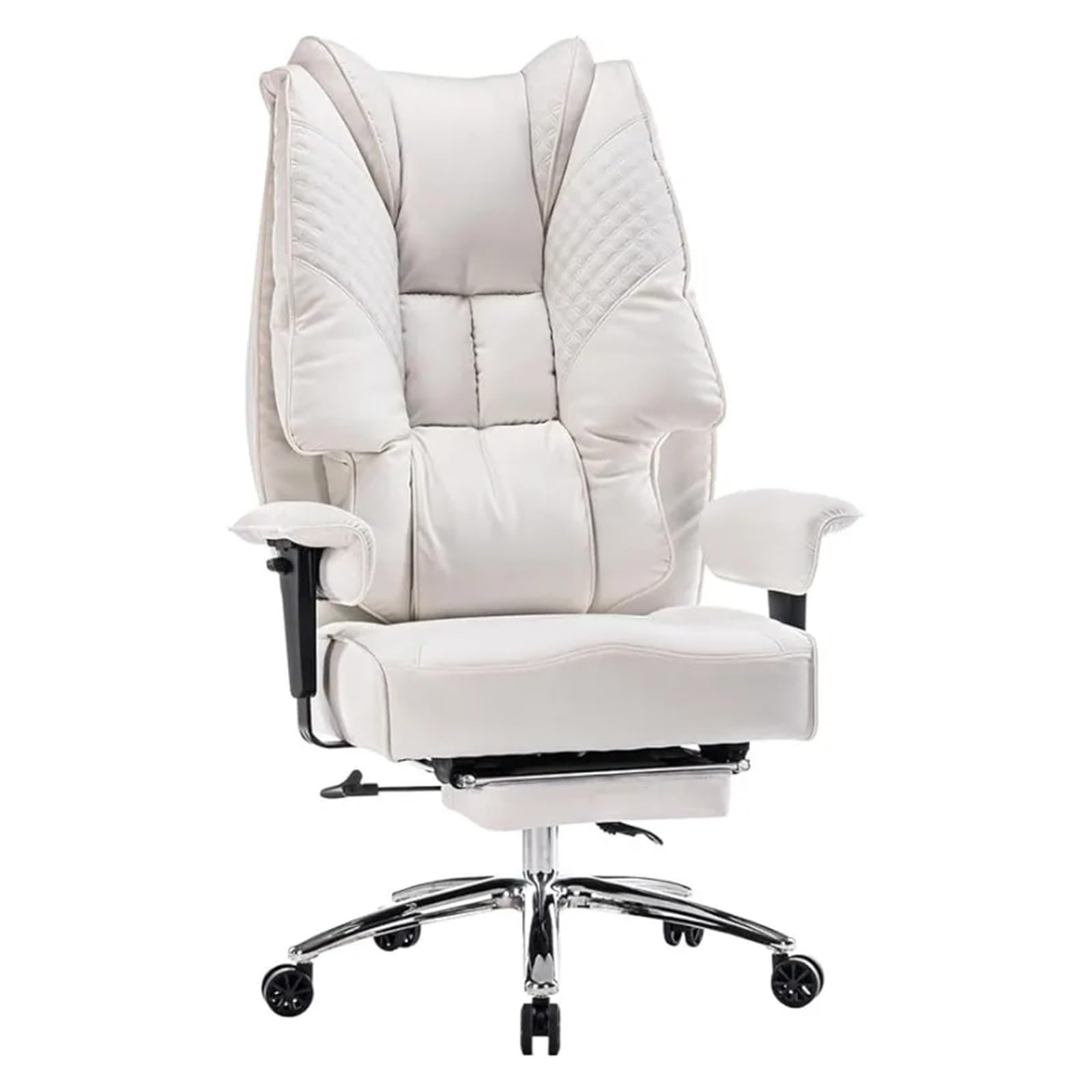 FKLGJFO Excebet Big and Tall Office Chair 400lbs Capacity - Wide Seat Leather High Back Executive Chair with Footrest - Perfect for Home Office, Gaming & Conference Rooms