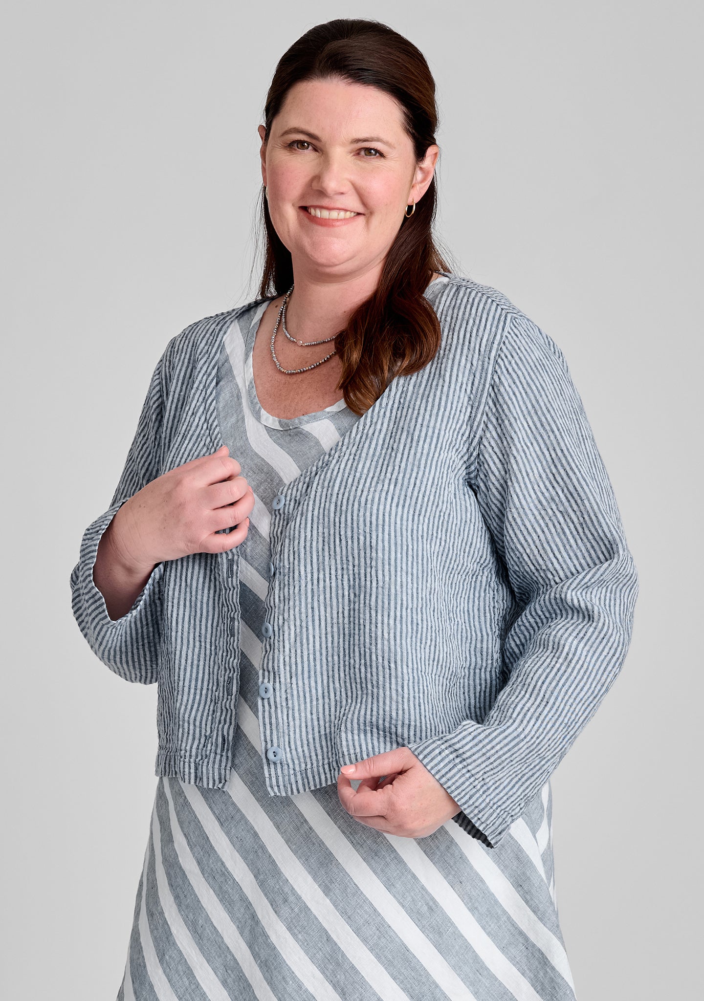 Vee Cardi Linen Cardigan for Women - Lightweight Summer Cover-Up for Beach, Office & Casual Wear