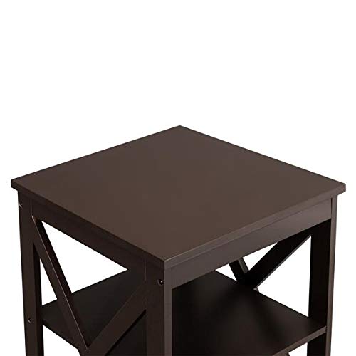 Industrial Style Small Bookshelf & Bookcase - Multi-Functional Nightstand, End Table, Storage Cabinet for Small Spaces - MDF Accent Furniture for Bedroom, Living Room & Office Organization