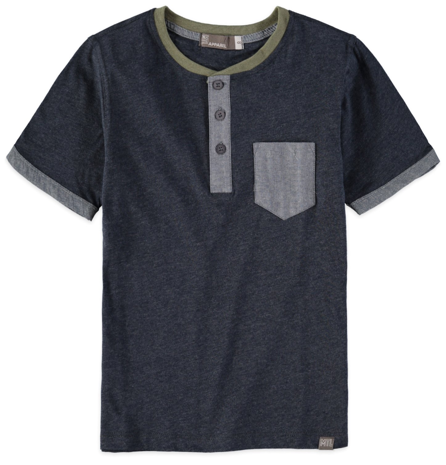 MTL Apparel Boys' Short-Sleeve Henley T-Shirt - Soft Cotton Casual Tee for Kids | Perfect for Playdates, School & Everyday Wear