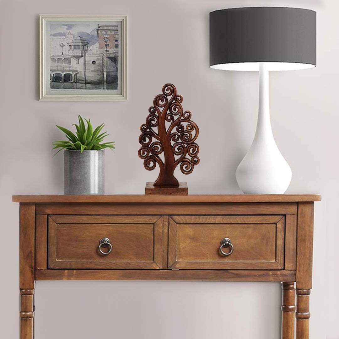 Decozen Wooden Tree of Life Sculpture - Unique Mother's Day & Birthday Gift for Mom - Handcrafted Home Decor for Living Room, Office, Shelf, Fireplace, Farmhouse, Tabletop, Boho & Mantle - Perfect for Mother's Day Decorations & Rustic Home Styling
