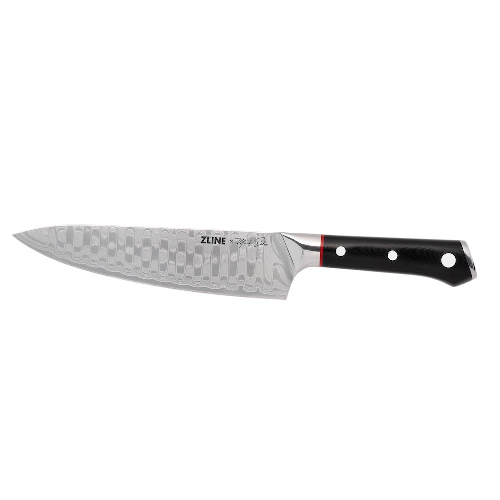 ZLINE Mark Estee 8-inch Professional Japanese Damascus Steel Chef Knife - KCKT ME JD - Razor Sharp Kitchen Knife for Slicing, Dicing & Chopping - Perfect for Home Cooks & Professional Chefs