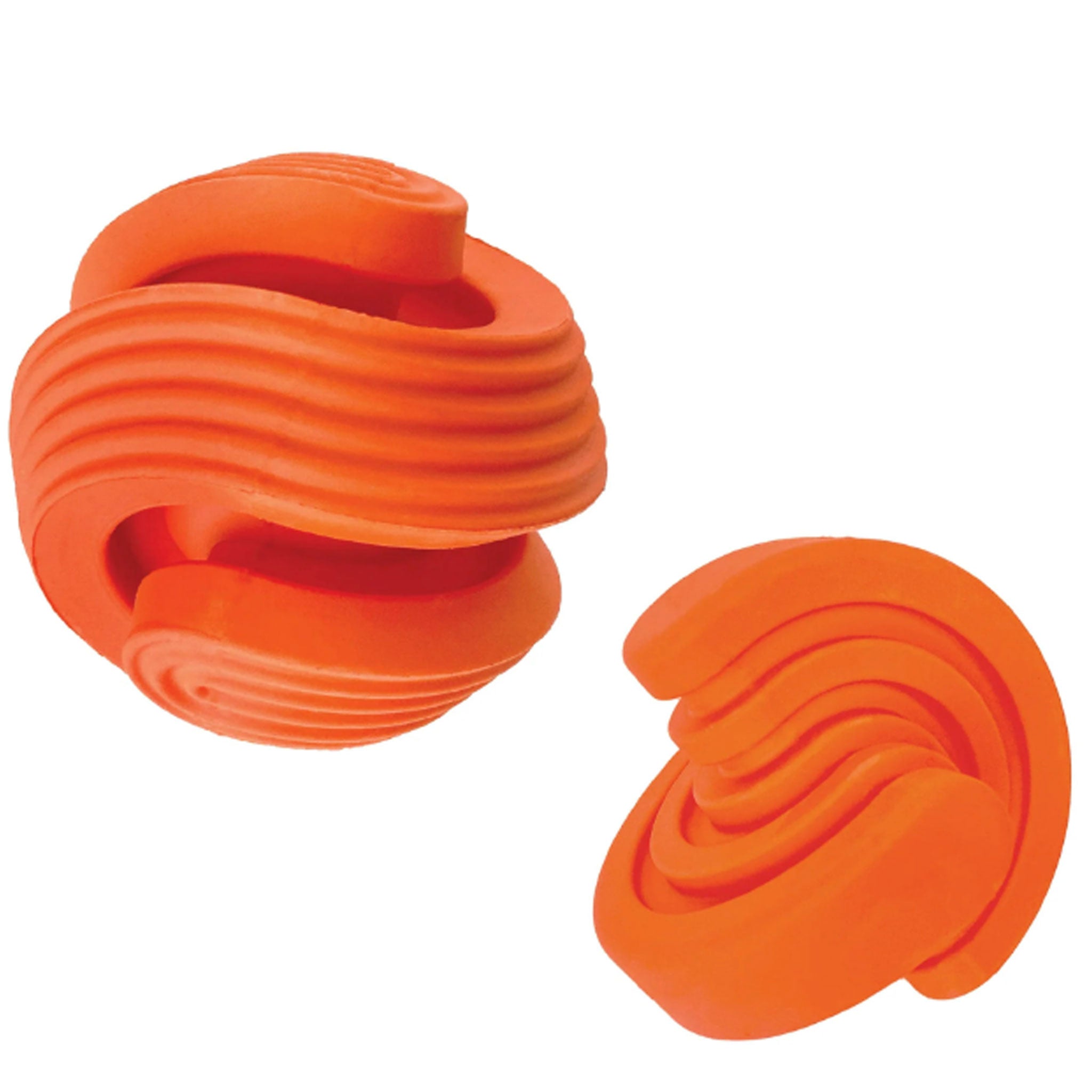 Durable FouFou Dog Tuff X Bouncer Chew Toy for Aggressive Chewers - Orange Dog Toy for Large & Small Breeds - Perfect for Fetch, Tug-of-War & Interactive Play
