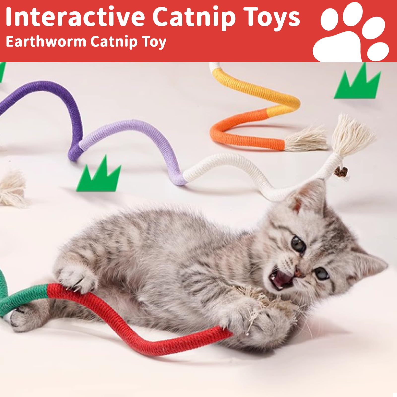 Premium Catnip & Silvervine Chew Toys for Kittens - 3 Pack Interactive Dental Rope Toys (27.55