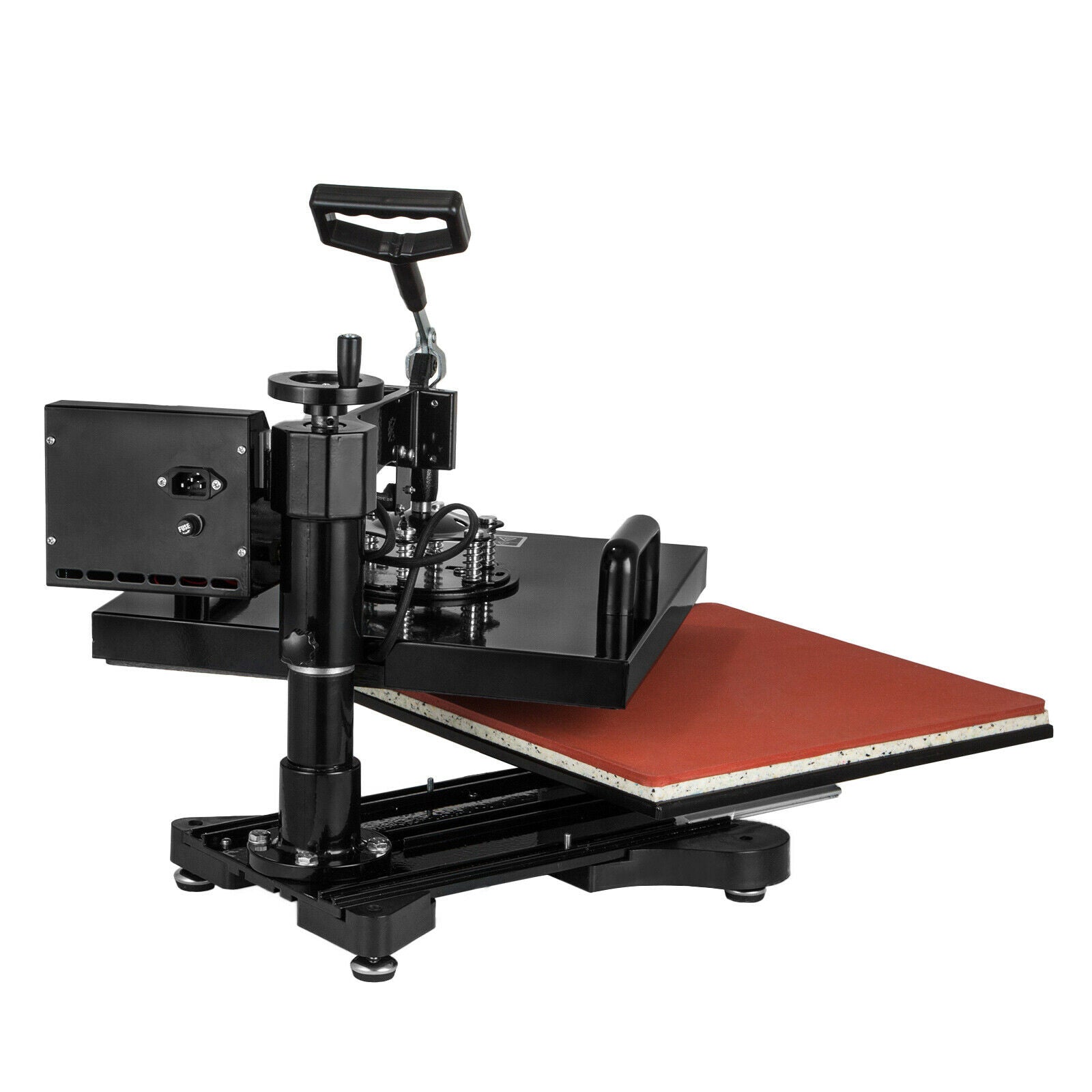2-in-1 Combo 15x15 T-Shirt & Hat Heat Press Transfer Printing Machine with Swing Away Design - Perfect for DIY Custom Apparel, Sublimation, and Small Business Printing