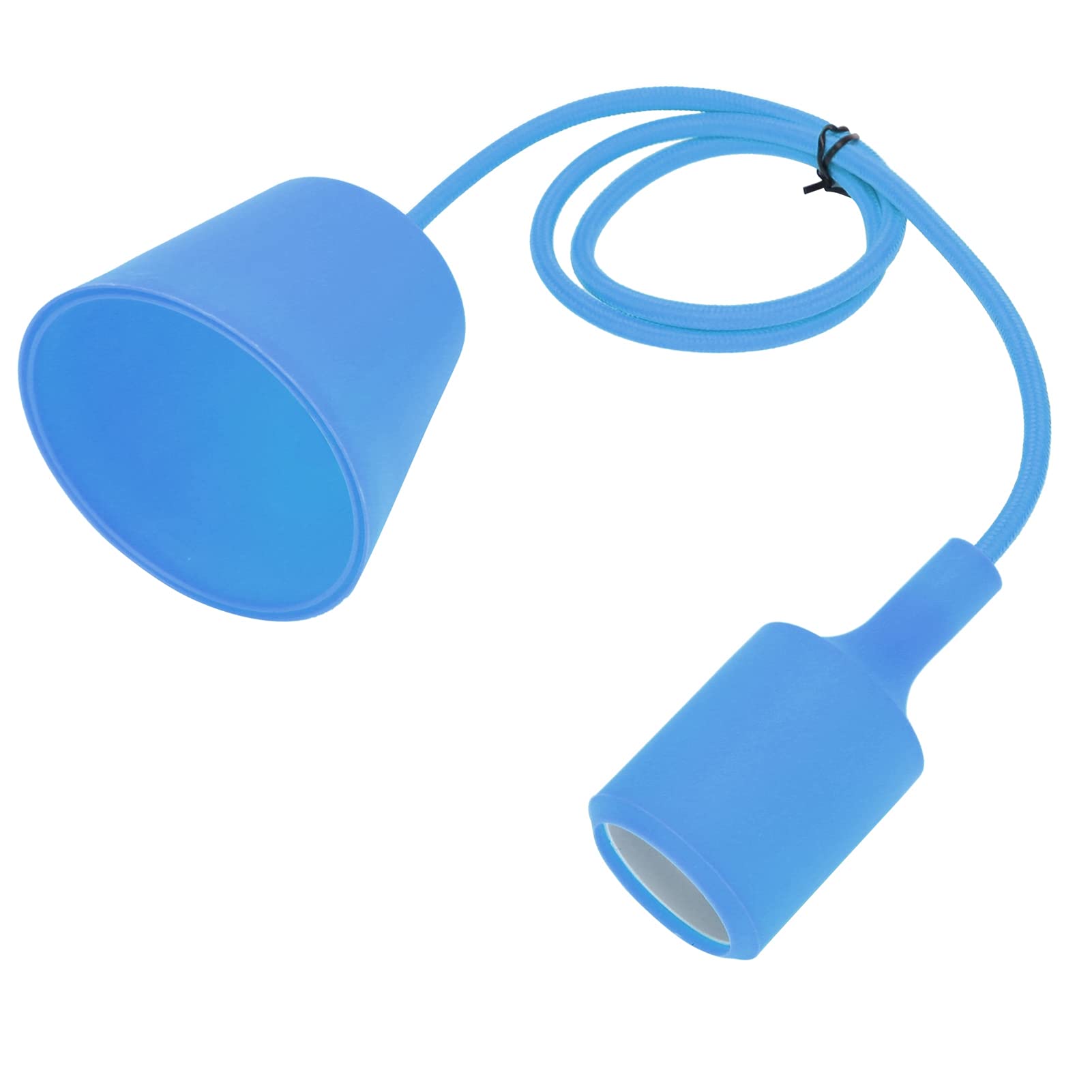 E27 Light Socket Holder - 250V Pendant Ceiling Fixture for LED Bulbs - Durable Lamp Base for Kitchens, Dining Rooms, Bars & Restaurants - Perfect for Modern Home & Commercial Lighting (Blue)