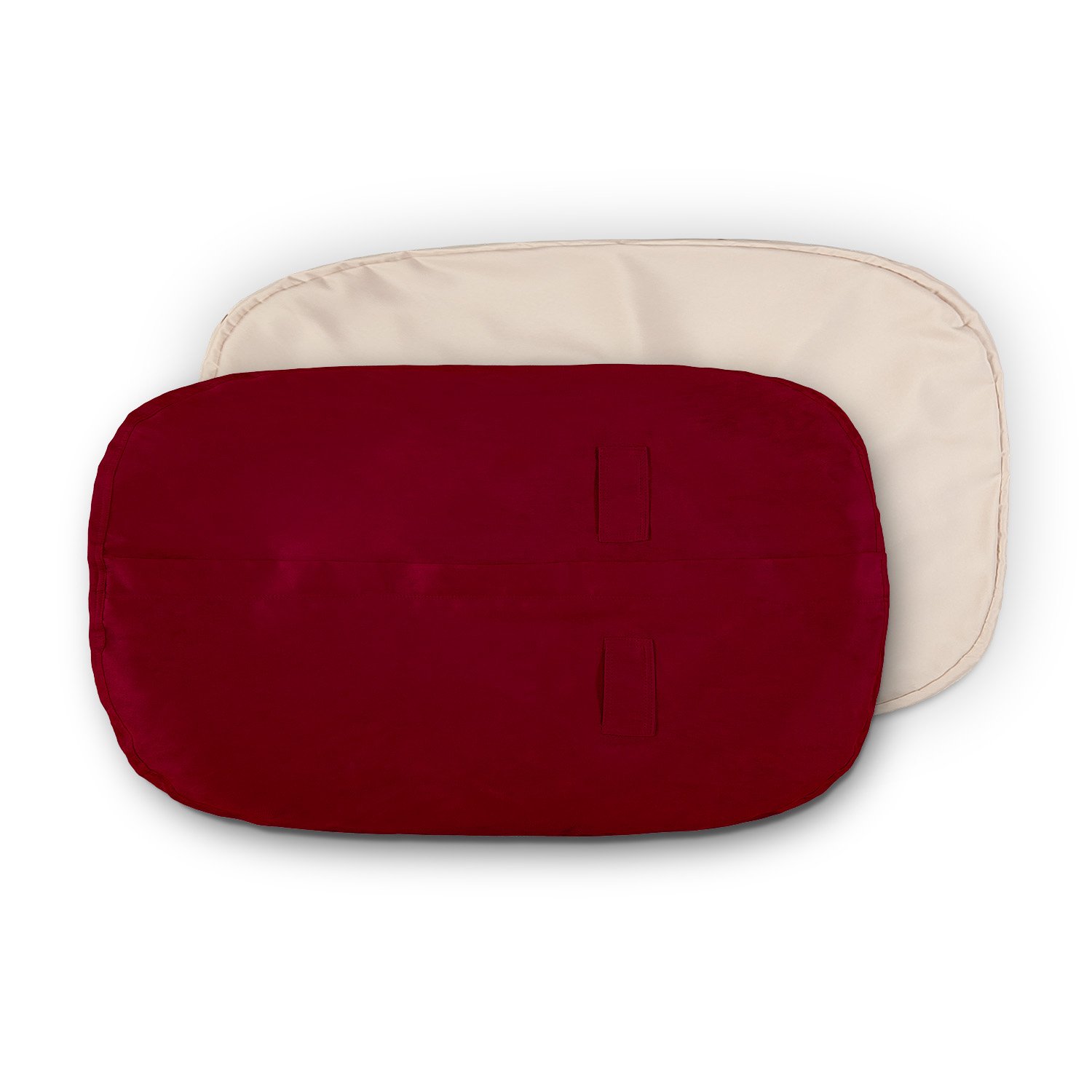 Luxury Microsuede Bean Bag Cover - 5-Foot Machine Washable Replacement Cover with Red Inlay | Soft & Durable | Perfect for Living Room, Game Room, or Kids Play Area