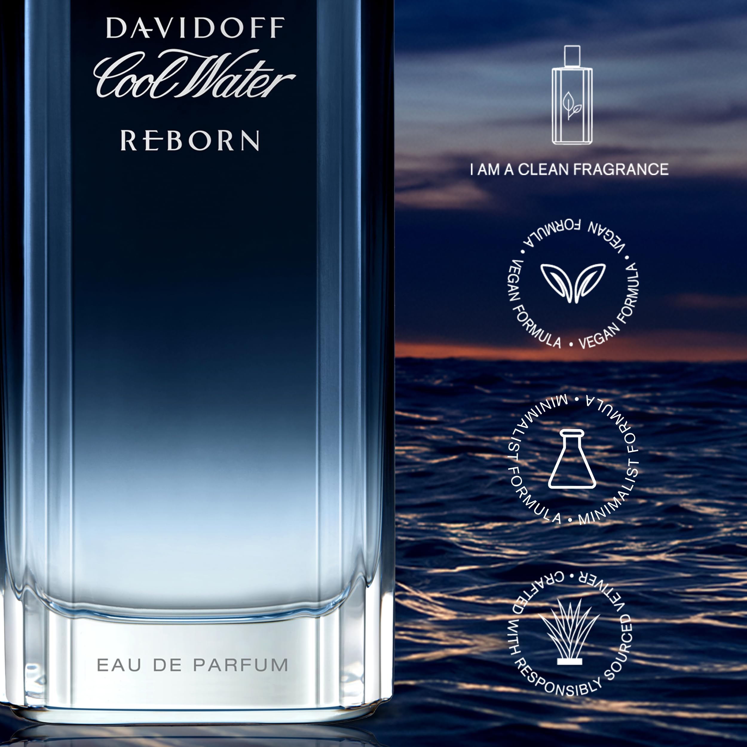 Davidoff Cool Water Reborn Eau de Parfum for Men | Long Lasting Fougère Cologne with Galbanum, Cedarwood & Vetiver Notes | Perfect for Daily Wear, Office & Special Occasions
