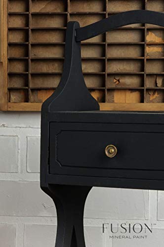 Fusion Mineral Paint 500ml Coal Black - Premium Matte Finish Chalk Paint for Furniture, Cabinets & DIY Home Decor Projects - Perfect for Upcycling, Shabby Chic & Farmhouse Style Makeovers