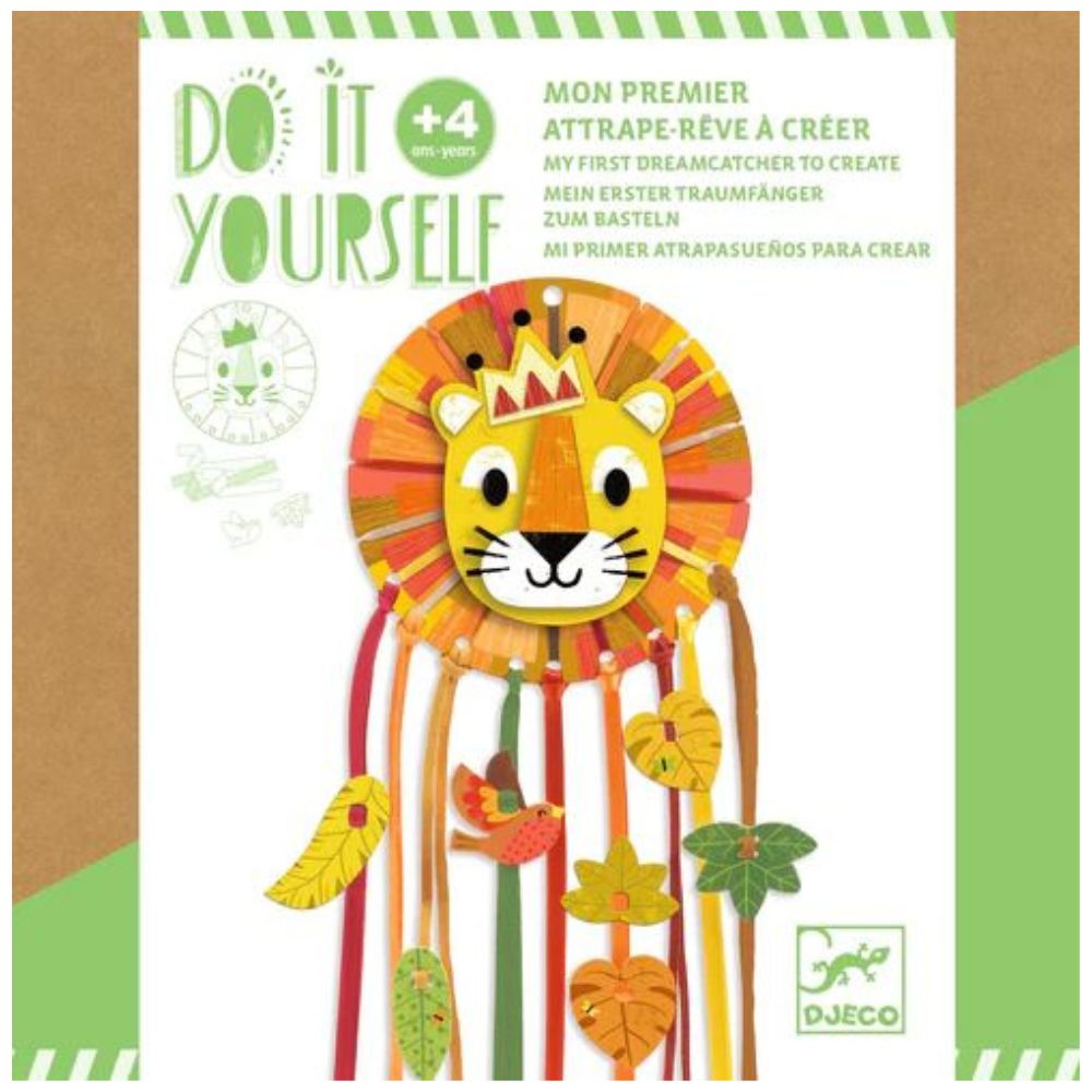 DIY Lion Dreamcatcher Craft Kit for Kids Ages 4+ | Creative Animal-Themed Arts & Crafts Project | Perfect for Bedroom Decor, Birthday Gifts & Preschool Activities