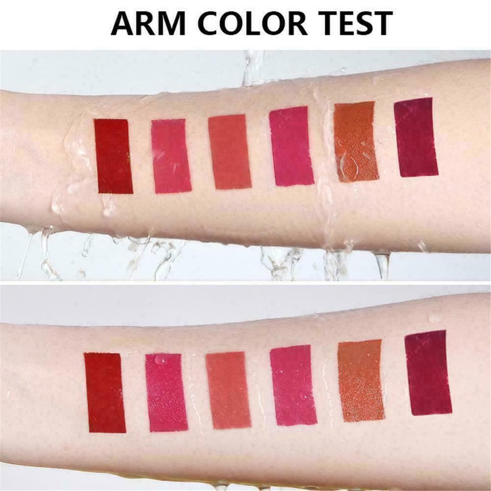 Long Lasting Matte Wine Lip Tint Set - Waterproof Liquid Lipstick & Lip Gloss (6 Colors) for Women, Perfect for Parties, Dates & Everyday Makeup Gifts