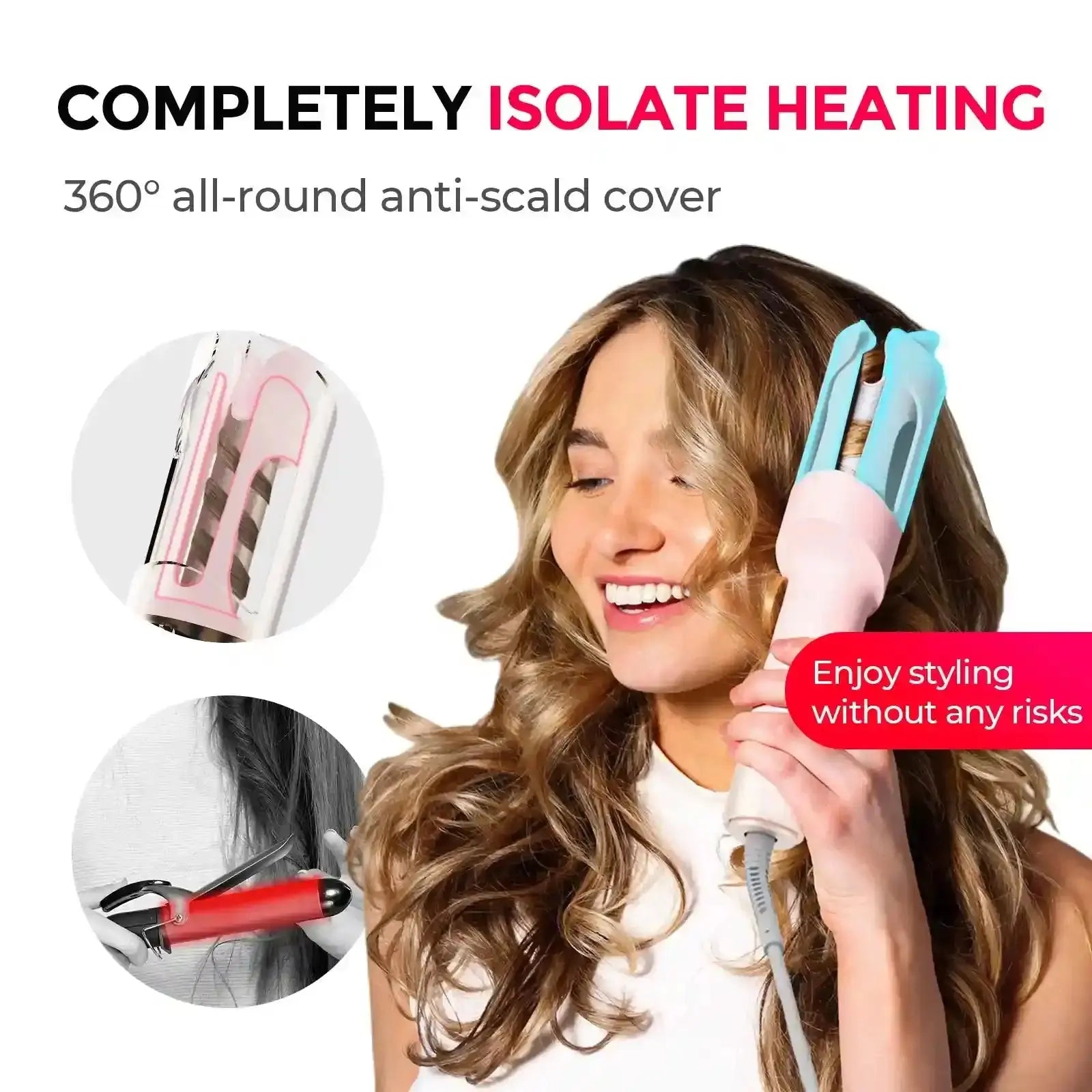Tymo Curlpro Hair Styler - Professional Curling Iron for Perfect Beach Waves & Curls | Salon-Quality Styling Tool for Home Use | Great for Parties, Weddings & Everyday Hairstyles