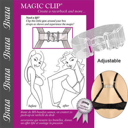 BRAZA Magic Clip - Clear Hair Clips for Women & Girls - Secure & Comfortable Hair Accessories for School, Work, and Everyday Styling