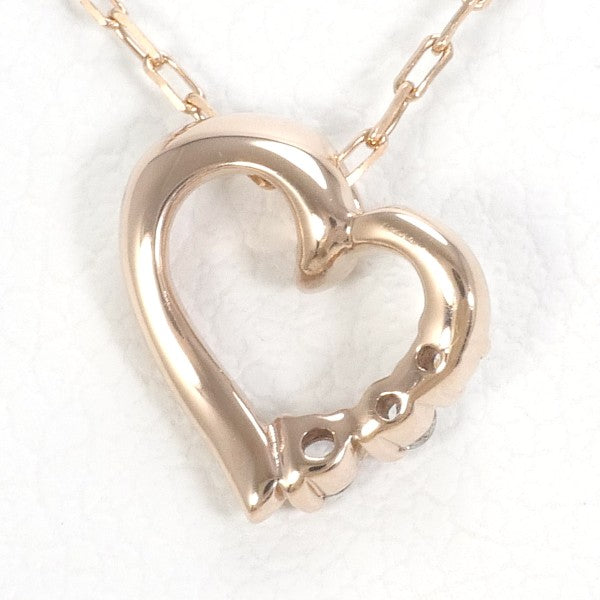 4℃ K10PG Diamond Necklace for Women - 14K Gold Plated Elegant Pendant Jewelry - Perfect for Anniversary, Wedding & Valentine's Day Gifts