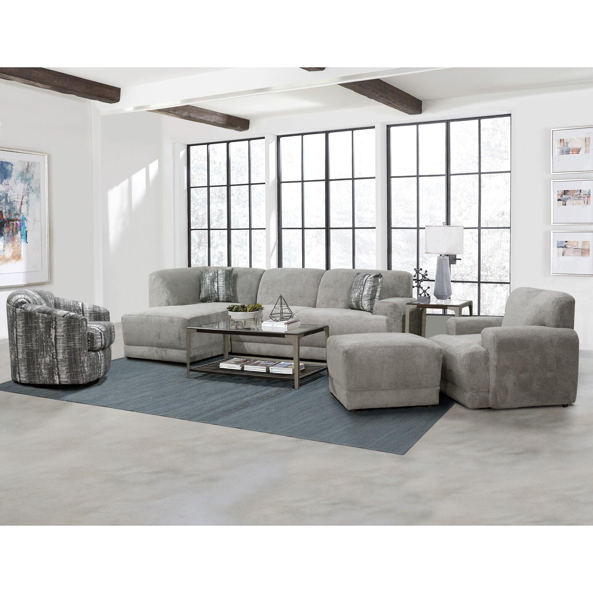 Delvin Swivel Glider Accent Chair - Modern Upholstered Lounge Chair with 360° Rotation for Living Room, Bedroom & Nursery - Perfect for Relaxing, Nursing & Reading