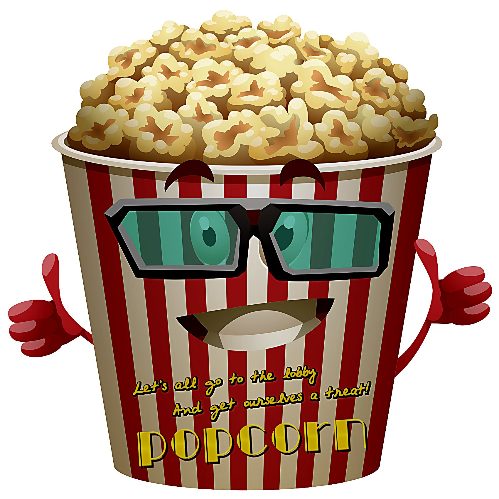 Musykrafties Popcorn Movie Night Large Prepasted Wall Decal - 18