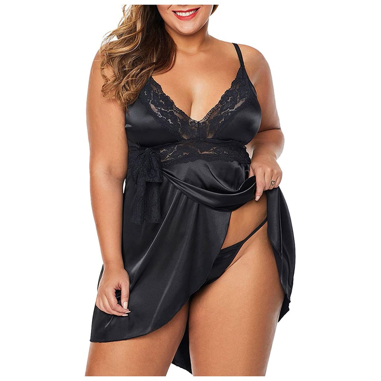 Sexy Lingerie Bodysuit for Women - Lace Babydoll Teddy One Piece Negligee | Romantic Nightwear & Boudoir Outfit for Special Occasions