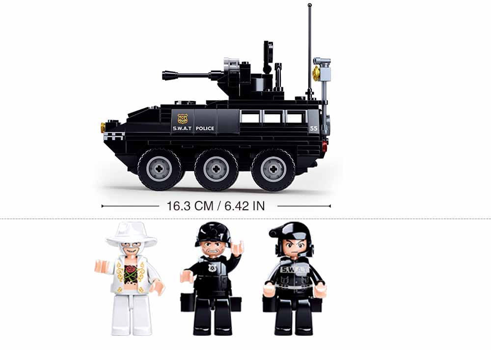 SWAT Police Vehicle, Motorcycle & Jeep Toy Set - B0655 - Perfect for Kids' Role Play, Action Scenes & Collectors