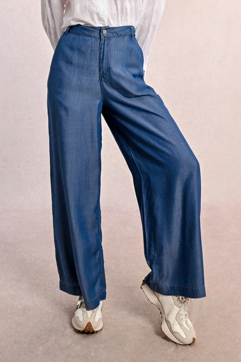 Molly Bracken Women's Lyocell Pants - Soft & Breathable High-Waisted Trousers for Work, Travel & Casual Wear