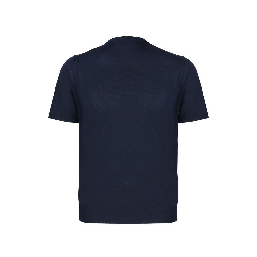 McKINNON & CO X FERRANTE Garment Dyed Navy Blue Crew Neck T-Shirt for Men | Soft Cotton Casual Tee for Everyday Wear, Street Style & Layering