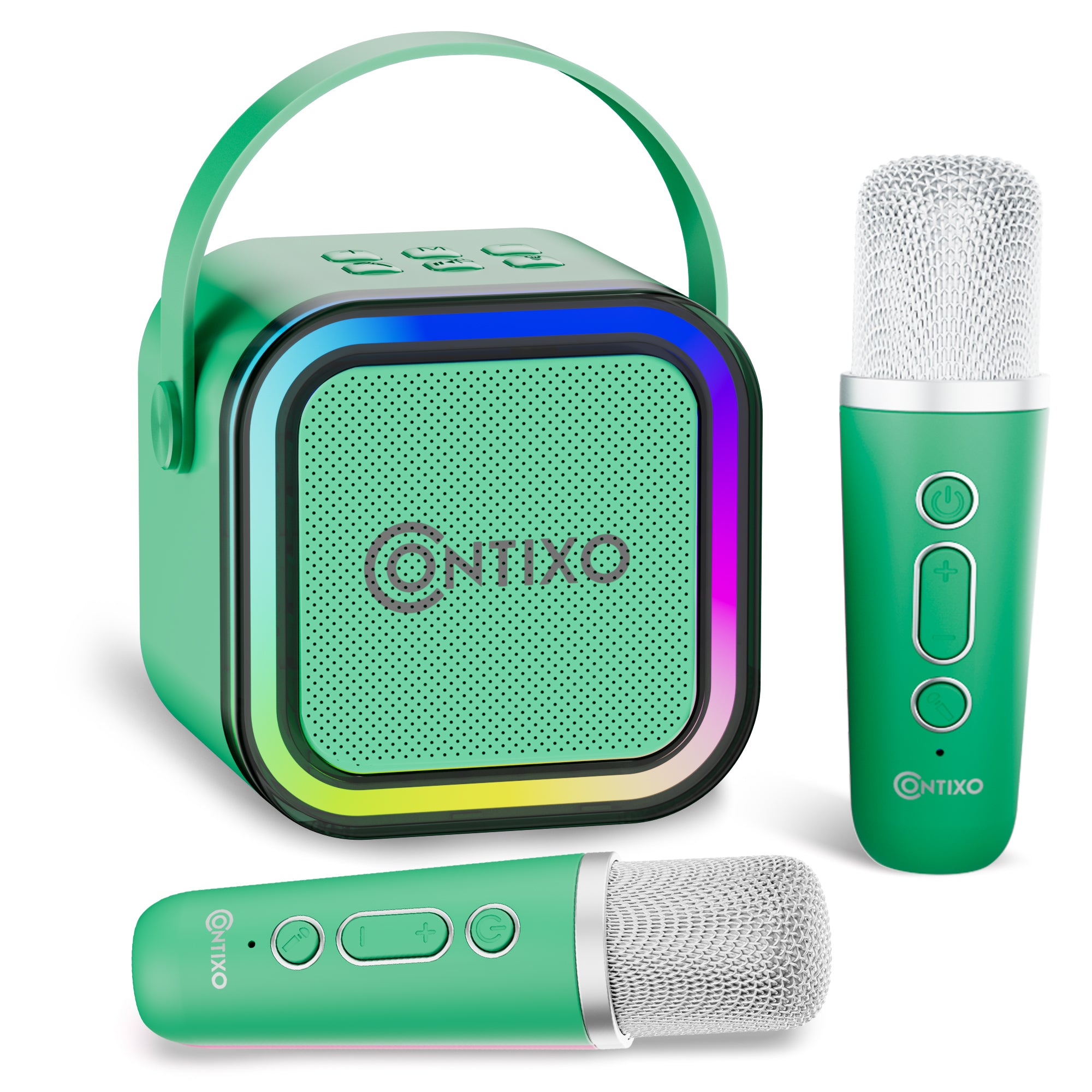Contixo Portable Bluetooth Karaoke Machine with LED Lights - Perfect for Home Parties, Travel & Kids Singing Fun