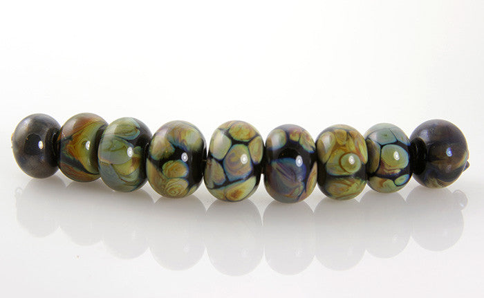 Lustrous Black Lampwork Glass Beads for Jewelry Making - DIY Necklace, Bracelet & Earring Supplies - Perfect for Crafting, Beading Projects & Gift Making