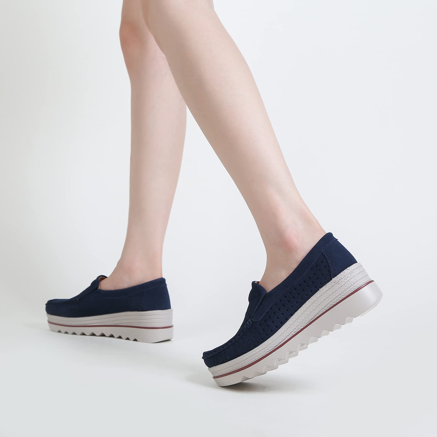 Ruiatoo Women's Slip-On Loafers - Comfortable Thick Soft Platform Shoes for Business Casual & Walking | Office Work, Commuting, Travel & Daily Wear