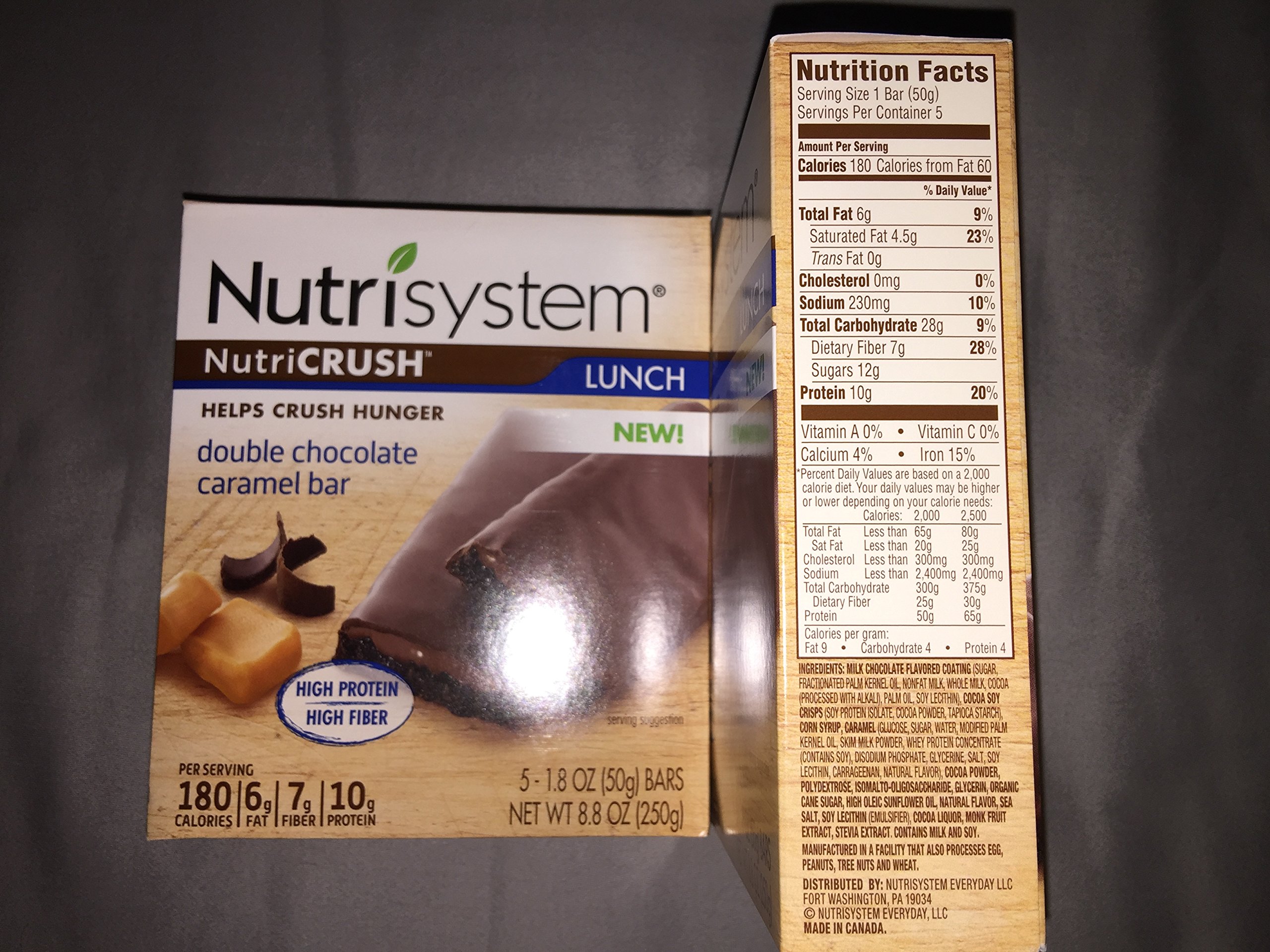 Nutrisystem Double Chocolate Caramel Protein Bars - Pack of 15 | High Protein Snack for Weight Loss & Energy Boost | Perfect for On-the-Go, Workouts & Healthy Lifestyle