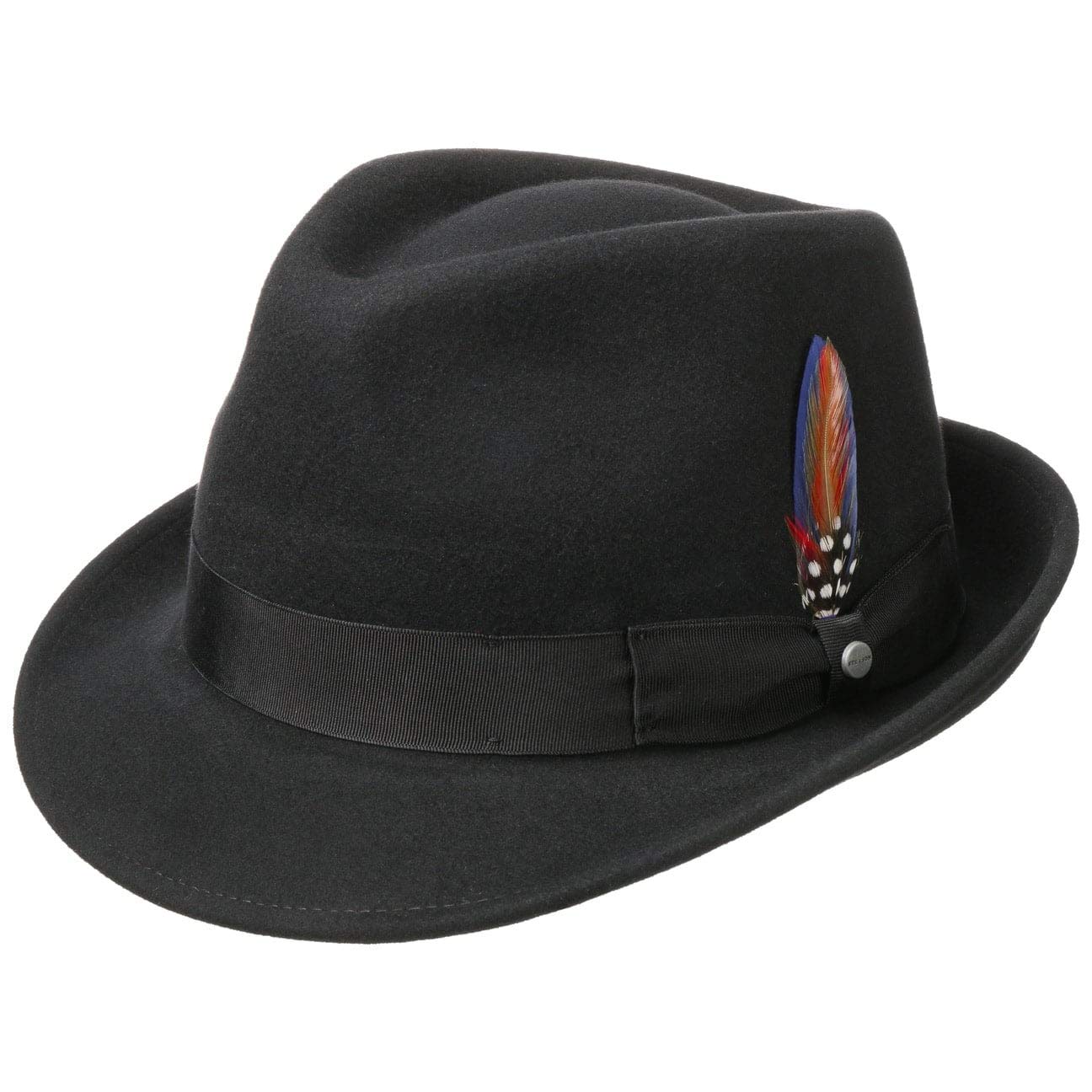 Stetson Elkader Trilby Felt Hat for Women & Men - Classic Wool Fedora with Brim - Perfect for Casual Wear, Outdoor Events & Vintage Fashion