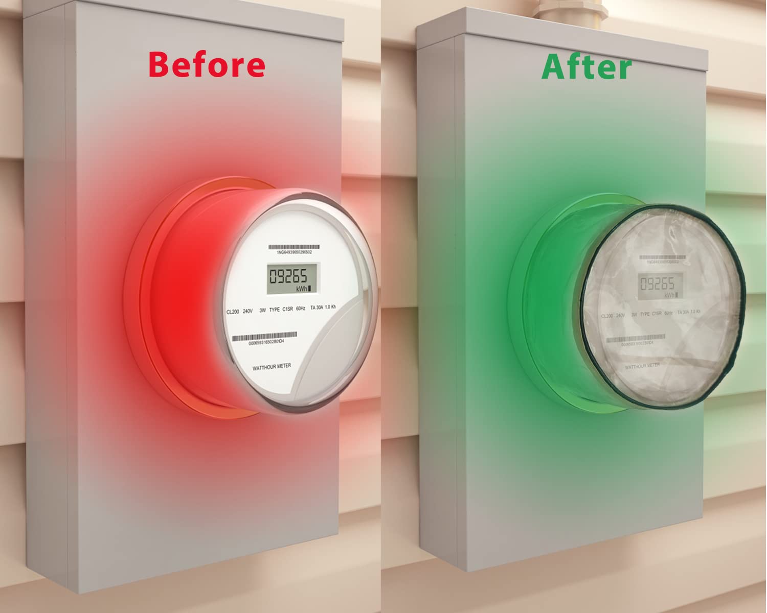 Smart Meter Cover - Adjustable Faraday Cage Protector for Electric Meters, Blocks 5G & EMF Radiation | Home Security & Utility Protection Solution for Smart Homes