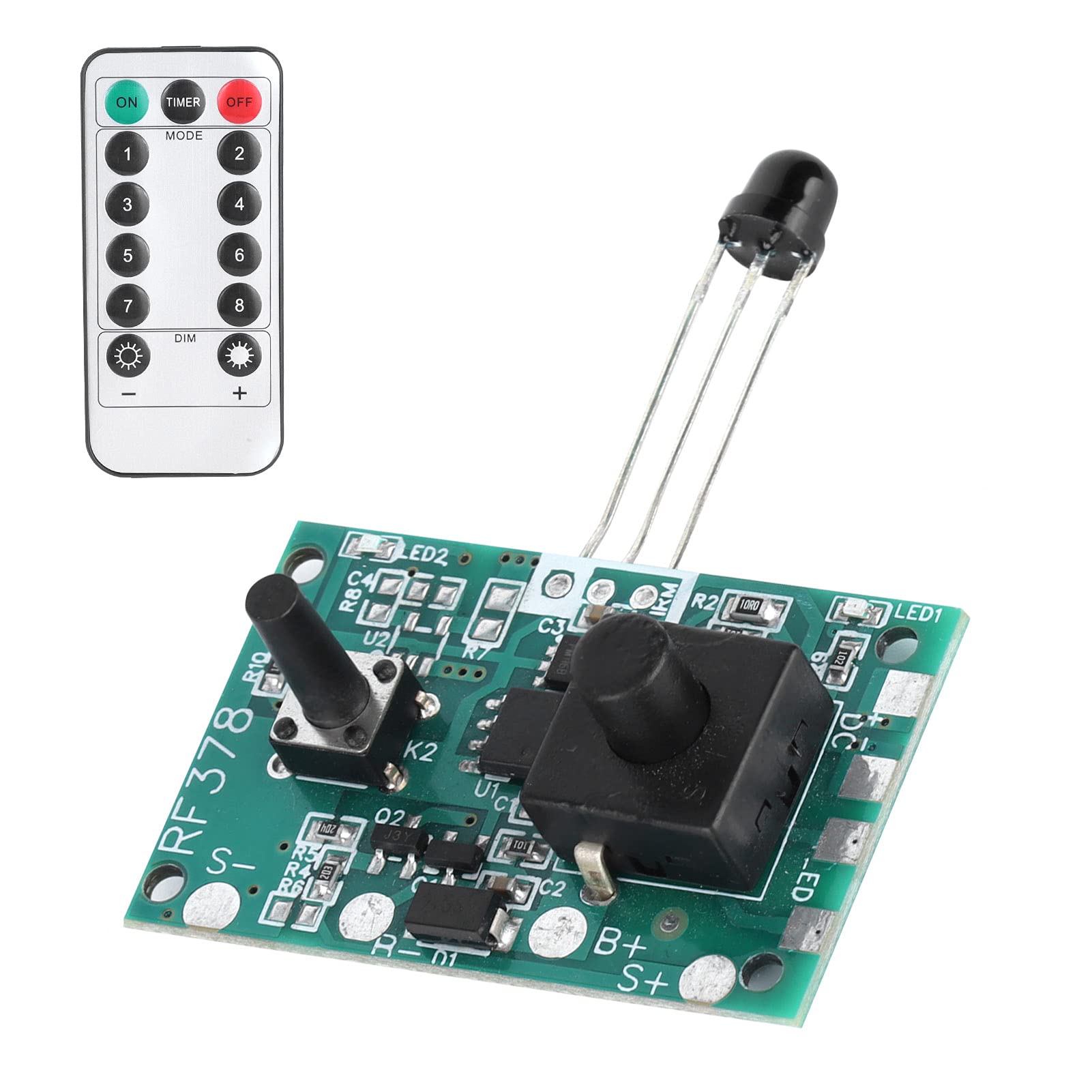 Durable Solar Lamp String Circuit Board with Remote Control - Easy to Operate Replacement for Solar String Lights | Perfect for Garden, Patio, and Outdoor Decoration
