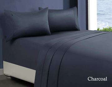 1000 Thread Count Egyptian Cotton Sheet Set - Queen Size, Charcoal Gray - Ultra Soft & Breathable Bedding for Luxury Hotels & Home Comfort