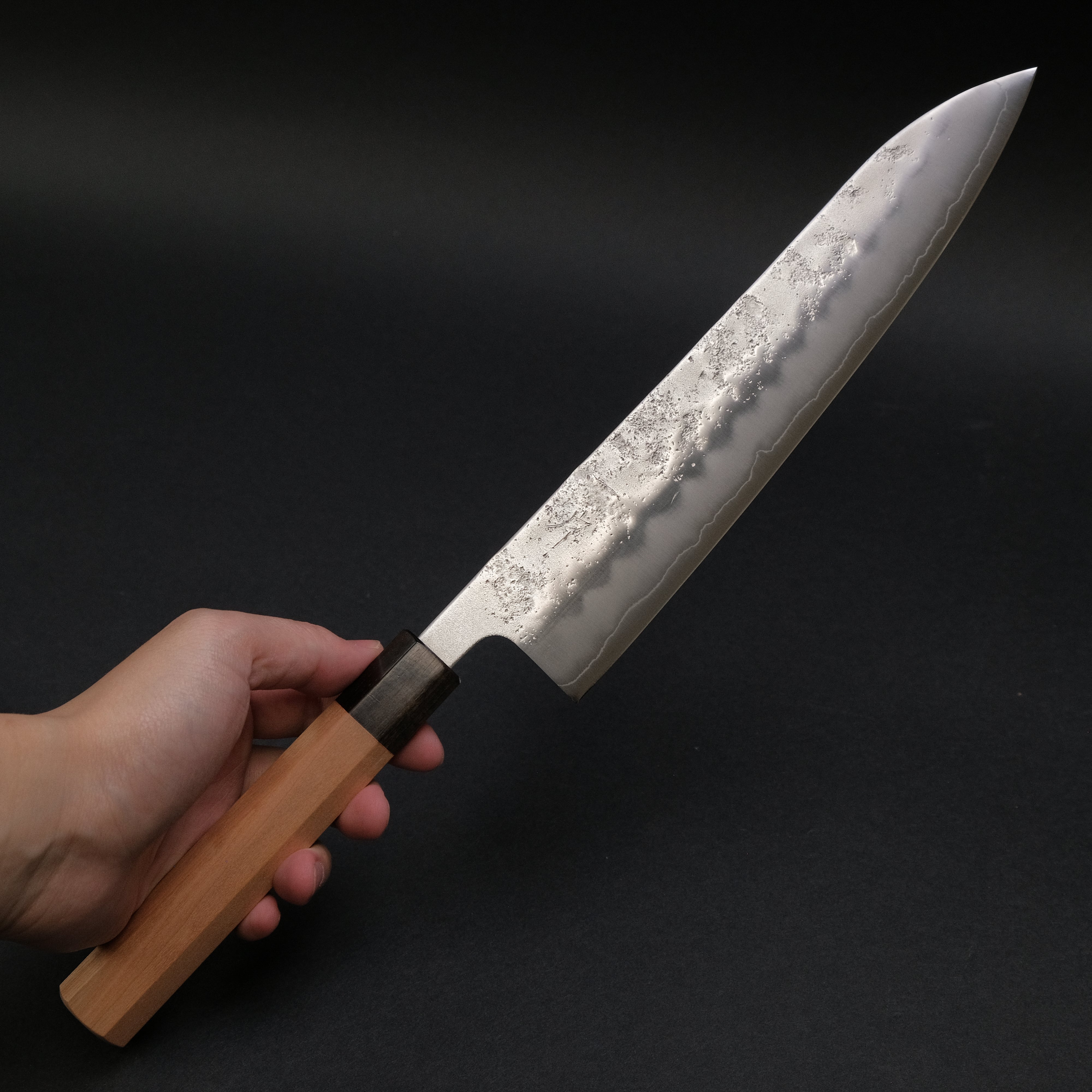 Hitohira Futana S3 Nashiji Gyuto 240mm Japanese Chef Knife - Premium Cherry Wood Handle for Professional Chefs & Home Cooking, Perfect for Slicing, Dicing & Meat Cutting