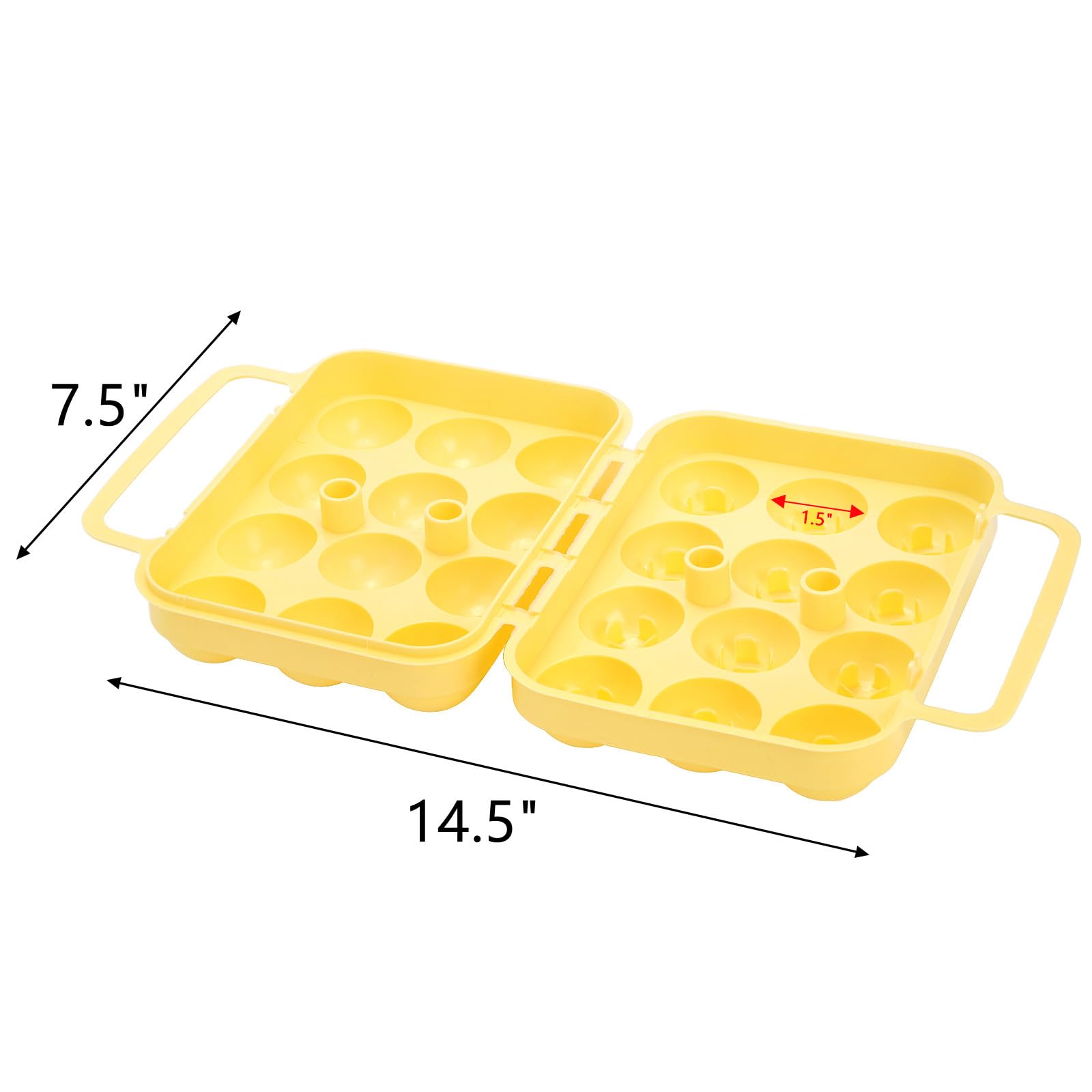 ZEAYEA 3 Pack Eggs Carrier with Handle - 36 Egg Holder for Camping, Travel & Picnic | Portable Egg Container Organizer | Prevents Cracking | Perfect for Outdoor Hiking, Road Trips & Farm Fresh Egg Storage
