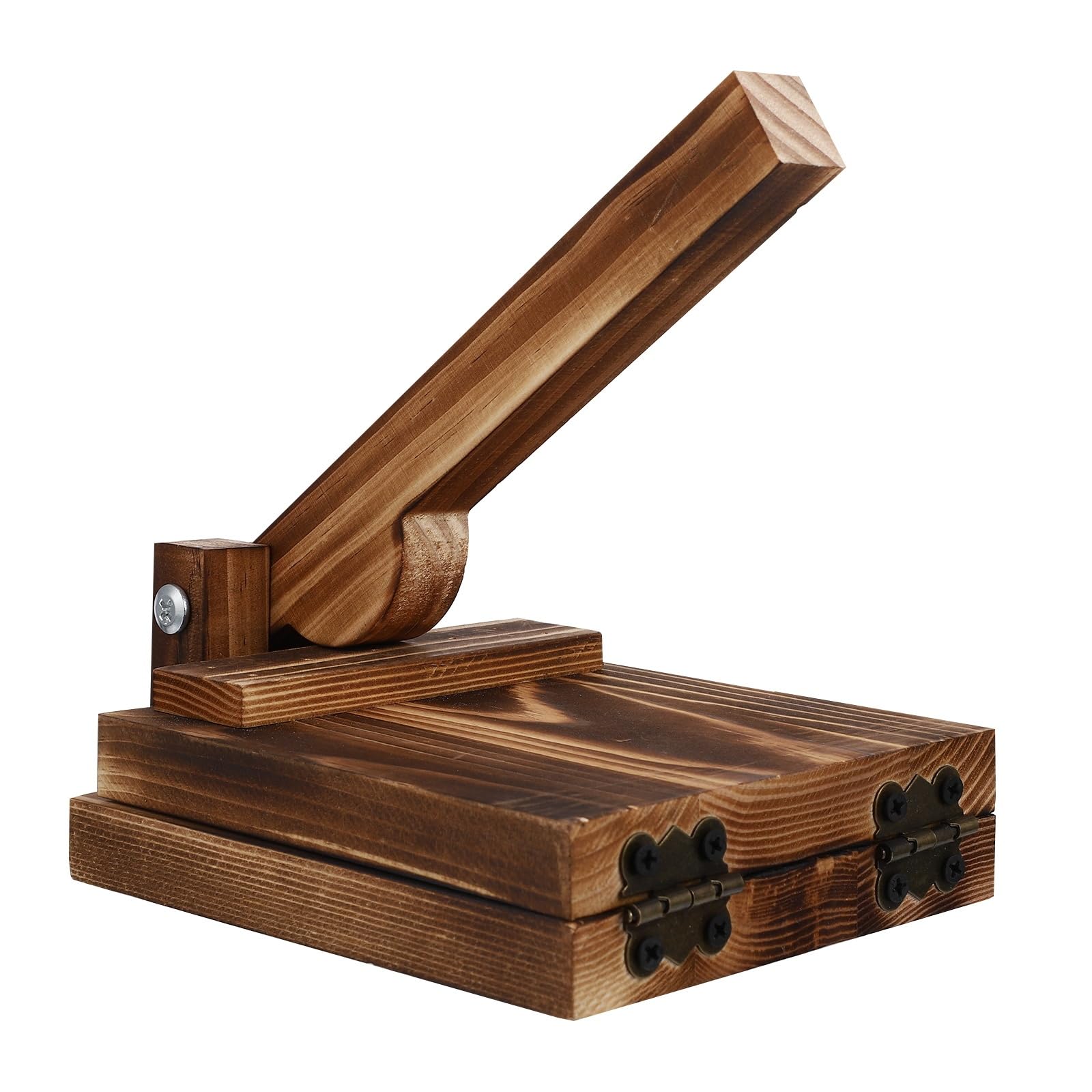 **Amosfun Large Wooden Tortilla Press Maker - Heavy Duty Roti Maker, Dough Presser Tool for Homemade Tortillas, Roti, Tacos, Dumplings & Flatbreads - Perfect for Mexican, Indian & Asian Cuisine**