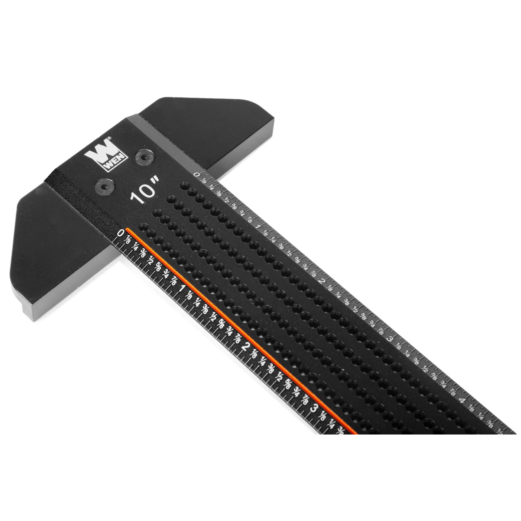 WEN ME810R 10 Inch T-Shaped Marking Ruler - Precision Measuring Tool for Woodworking, Metalworking & DIY Projects - Perfect for Carpenters, Engineers & Craft Enthusiasts