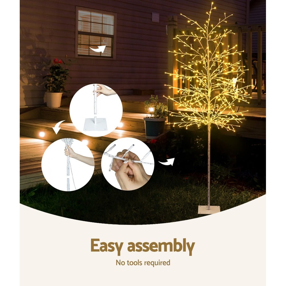 2.1M (7ft) Pre-Lit Christmas Tree with 480 Warm White LED Lights - Perfect for Indoor Holiday Decorations & Festive Home Decor