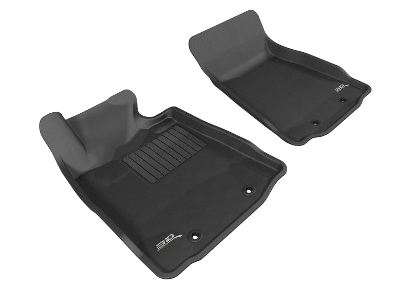 3D MAXpider Kagu Custom Fit Floor Mats for 2009-2019 Nissan 370Z (1st Row, Black) - All-Weather Protection & Perfect Fit for Sports Cars